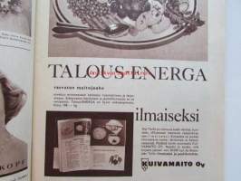 Kotiliesi 1961 nr 7  huhtikuu -mm. Me puheliaat naiset, Keittiössä keksittyä, Kodin työ yliopistollisen tutkimuksen kohteeksi, Muuttuva maalaiskoti ja