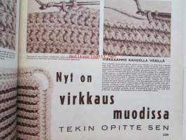 Kotiliesi 1961 nr 19 lokakuu -mm. Mitä kodit odottavat kotitalousopetuksesta, Huutokaupassa, Koti kolmelle, Viherkasvi on talvenkukka, Nukke elää lapsi leikkii,