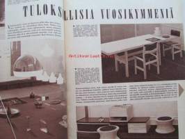 Kotiliesi 1961 nr 19 lokakuu -mm. Mitä kodit odottavat kotitalousopetuksesta, Huutokaupassa, Koti kolmelle, Viherkasvi on talvenkukka, Nukke elää lapsi leikkii,