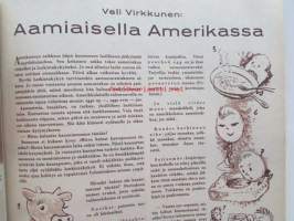 Kotiliesi 1961 nr 20 -mm. Pikku emäntien puolesta, Tartuntataudeit ja vastuskyky, Akvaario palanen tropiikkia, Aamiaisella Amerikassa, Virkeäpäivä alkaa