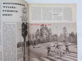 Kotiliesi 1966 nr 13 -mm. Savusauna paras sauna, Kunnankätilön työsarka, Tanskan pellavan ylösnousemus, Mansikkakakku kahvipöytään, Paimenmatara ja kaksi