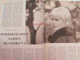 Kotiliesi 1966 nr 19 -mm. Tunnetko ruusukvittenin?Pohjoismaisen naisen muotokuva, Muutimme tehtaan mukana, Nuoren radikaalin ongelma on ikuinen, Uuniperunoita ja