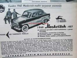 Tekniikan Maailma 1960 nr 4 -mm. Lentoskootteri, Sähköurut puhdetyönä, Maserati, Umbaugh-18 autogiro helikopteri, Skoda Octavia Super, Antti Wihuri,