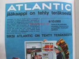 Kotiliesi 1965 nr 10 -mm. Intimiteetin oikeussuojasta, Kasvatan pojasta miehen, Perheenäiti työmarkkinoilla, Iloiset yrittäjät Kauko Menna sähköasentaja,