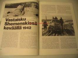 Kansa Taisteli  1968 nr 5 (kannessa  talo Kakkorvan kylä, Aunus)Väinö Havia: Haupitsipatteri talvisodassa. Lehväslaiho: Vastaisku Shemenskissä 1942. Erik