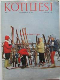 Kotiliesi 1965 nr 2 -mm. K.J Ståhlberg perheenisänä, Ongelmallinen Arava-asunto, Uhkaako veritulppa mieheni sydäntä, Koko ateria uunissa, Kaulus somistaa,