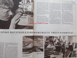 Kotiliesi 1965 nr 2 -mm. K.J Ståhlberg perheenisänä, Ongelmallinen Arava-asunto, Uhkaako veritulppa mieheni sydäntä, Koko ateria uunissa, Kaulus somistaa,