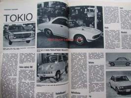 Tekniikan Maailma 1968 nr 1 -mm. Tokyo Motor Show Torinossa, Mazda RX 87, Datzsun Bluebird 1300, 10 vuotta avaruudessa, Renault R4L Rellu 4 koeajo, Voiteletko