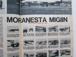 Tekniikan Maailma 1968 nr 4 -mm. Esiteltyinä ja kuvina Suomen ilmavoimien 130 konetta Moranesta Migiin, Suomen lennosto ajan tasalla myös sodan jälkeen, Lontoon