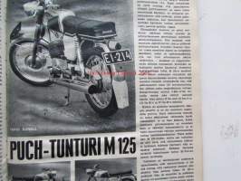 Tekniikan Maailma 1968 nr 11 -mm. Matkailuperävaunu kesä 43 eri vaunun tekniset tiedot ja hinnat, Marino Junior - Tomos 4, Puch-Tunturi M 125, Mazda 1500 De Luxe,