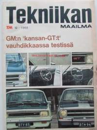 Tekniikan Maailma 1968 nr 12 -mm. Agusta Bell 206 A&quot;Jet Ranger&quot; helikopteri, Kadet Rallye 1,9 ja Vauxhall Viva GT 2.0, Matka TV kuvat ja tekniset tiedot,