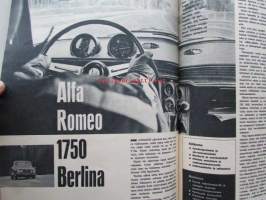 Tekniikan Maailma 1968 nr 15 -mm. Vesimäkärä, Volvo 164, VW 411, Volvo B 20, Honda 800 Ford 17M Porsche 911 E, Renault 6, Suzuki T20, ALfa Romeo 1750 Berlina,