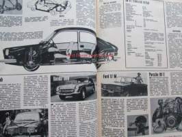 Tekniikan Maailma 1968 nr 15 -mm. Vesimäkärä, Volvo 164, VW 411, Volvo B 20, Honda 800 Ford 17M Porsche 911 E, Renault 6, Suzuki T20, ALfa Romeo 1750 Berlina,