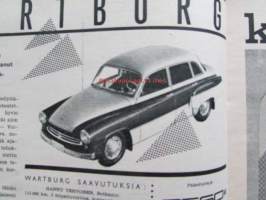 Tekniikan maailma 1958 nr 5 -mm. Kotimainen työ vai työttömyys, TM koeajaa Ford Taunus 17 M, Mamiyaflex C professional, Perämoottorikatsaus, 4000 km/t, Pois