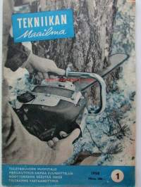 Tekniikan maailma 1958 nr 1 -mm. Sputnik ja Vanguard, Goliath 1100, Flexaret IV a, Valmistautukaa talviajoon, Mitä suursputnikista tiedetään, Caravalle