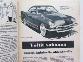 Tekniikan maailma 1959 nr 6 -mm. jokamiehen filmikuivauskaappi, Sukkavene 8 sekunnissa, Tunturi 38, Soiva Soittokunta Matkaradioiden Kuvat ja tekniset tiedot,
