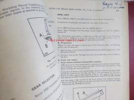 Rover Service News Letters Vol.3 1968-69 - Huoltokirjeet, Katso kuvista tarkemmat mallitmerkinnät  ja sisällys