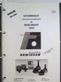 Voimansiirto, Kytkinosat, Pyörälaakerisarjat, Vetonivelet ja Nivelristit Varaosaluettelo 1997, Katso kuvista tarkemmin sisällys.