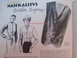 Kotiliesi 1935 nr 22  -marraskuu Kansi Martta Wendelin, mm. suomalaisen sisun varjopuolia, Viitelöiminen vanha suomalainen käsityö, Astia- ja lasimallistoja