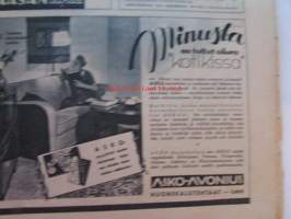 Kotiliesi 1935 nr 22  -marraskuu Kansi Martta Wendelin, mm. suomalaisen sisun varjopuolia, Viitelöiminen vanha suomalainen käsityö, Astia- ja lasimallistoja