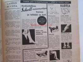 Kotiliesi 1936 nr 16  elokuu  (Kansi Martta Wendelin) -mm. Syömisen elinkeinoa Englannissa Caledonian market ja Billingsgate, Alvar Aalto huonekalut hintoineen