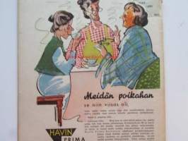 Kotiliesi 1936 nr 19, Kansikuva Martta Wendelin, Lihava silakka kunnon suola täysi tynnyri perkaus?, Keitetty omenamunkki, Wieniläinen omenakäärö, Carl Malmstein