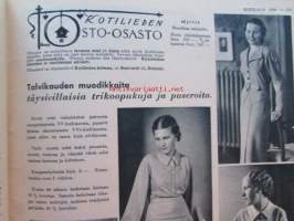 Kotiliesi 1936 nr 19, Kansikuva Martta Wendelin, Lihava silakka kunnon suola täysi tynnyri perkaus?, Keitetty omenamunkki, Wieniläinen omenakäärö, Carl Malmstein