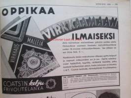 Kotiliesi 1936 nr 20 -Kansi: Martta Wendelin mm. Metsästäjän saalis emännän käsissä. Lintu- ja riisipaistos, lintu- ja hapankaalipaistos, Antoinetta