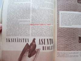 Kotiliesi 1960 nr 1 -mm. Maj-Lis Kiiski ja perhe, Ester Kähönen, Sirkka Volanen, Maija Mukala, osaatteko tehdä neulakintaan?, talo joka alkoi ikkunasta Paula ja