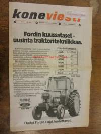 Koneviesti 1976 / 9 -sis. mm. Raskaan autokalaston kuljettajien koulutus.Jobu LP 4 kokeessa.Traktoreita ilmatyynyillä.ym