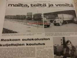 Koneviesti 1976 / 9 -sis. mm. Raskaan autokalaston kuljettajien koulutus.Jobu LP 4 kokeessa.Traktoreita ilmatyynyillä.ym