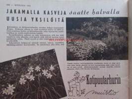 Kotiliesi 1942 nr 15 -mm.  Elokuu Mitä tiedät, morsian,  avioliitosta? Toini Jännes In Memoriam, Juolavehnä ja voikukanjuuri kynnöksiltä ruokatalouteen,