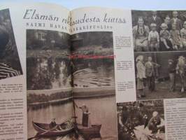 Kotiliesi 1942 nr 15 -mm.  Elokuu Mitä tiedät, morsian,  avioliitosta? Toini Jännes In Memoriam, Juolavehnä ja voikukanjuuri kynnöksiltä ruokatalouteen,