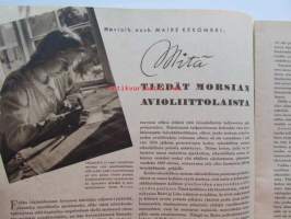 Kotiliesi 1942 nr 15 -mm.  Elokuu Mitä tiedät, morsian,  avioliitosta? Toini Jännes In Memoriam, Juolavehnä ja voikukanjuuri kynnöksiltä ruokatalouteen,