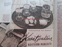 Kotiliesi 1942 nr 8 -mm. Äidilleni Hilkka-Helinä Hyvärinen, Hedelmäopuut ja marjapensaat istutettava, Kukkakimppu Äidilleni Alexandra Edelfelt