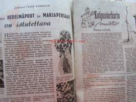 Kotiliesi 1942 nr 8 -mm. Äidilleni Hilkka-Helinä Hyvärinen, Hedelmäopuut ja marjapensaat istutettava, Kukkakimppu Äidilleni Alexandra Edelfelt