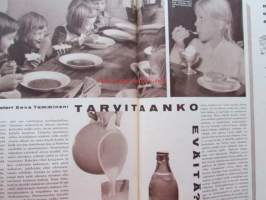 Kotiliesi 1962 nr 6 -mm. Täyttääkö suurkaupunki nuoren naisen toiveet ja odotukset, Lämminmurekeleipä, Väri-iloa keittiöön, Sirkka-Liisa kantele