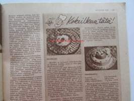 Kotiliesi 1948 nr 6 -mm. Marianpäiväkirje nuorelle Eevalle, Vaihtelu virkistää eli lomaksi koulusta konttoriin, Matkakertomus Lontoosta , Uusi muoti korostaa