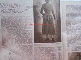 Kotiliesi 1948 nr 6 -mm. Marianpäiväkirje nuorelle Eevalle, Vaihtelu virkistää eli lomaksi koulusta konttoriin, Matkakertomus Lontoosta , Uusi muoti korostaa