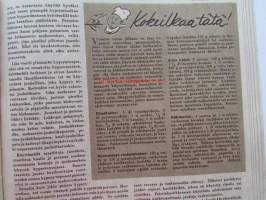 Kotiliesi 1948 nr 21 -mm. Joulukoristeiden kuvakieltä, Eronneen naisen ongelmia, Hirja Maria toteaa olevansa itsensä elättävä nainen, virkaan baskerin