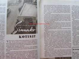 Kotiliesi 1948 nr 21 -mm. Joulukoristeiden kuvakieltä, Eronneen naisen ongelmia, Hirja Maria toteaa olevansa itsensä elättävä nainen, Näin Sigurd ja Synnöve