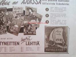 Kotiliesi 1948 nr 22 -mm. Huomispäivän perheenemännät kunnan koulutettavia, Ranska tervehtii Suomea, Alushameista ja vähän muustakin, Vaihtelevaa