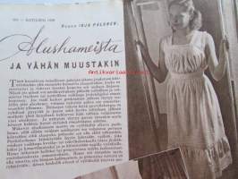 Kotiliesi 1948 nr 22 -mm. Huomispäivän perheenemännät kunnan koulutettavia, Ranska tervehtii Suomea, Alushameista ja vähän muustakin, Vaihtelevaa