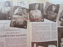 Kotiliesi 1947 nr 11-12 Kansi: Martta Wendelin (kansallispukuaihe) -mm. Isännän ja emännän 150-vuotisjuhla Elli Suninen, Elättääkö mies vaimoaan, Hilja