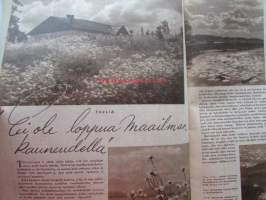 Kotiliesi 1947 nr 11-12 Kansi: Martta Wendelin (kansallispukuaihe) -mm. Isännän ja emännän 150-vuotisjuhla Elli Suninen, Elättääkö mies vaimoaan, Hilja