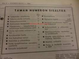 Koneviesti 1964 / 3  sis mm. Työkoneiden pikakiinnitys, Vakuutusrahoille vastinetta, Katetuottomenetelmä, Elektroniajan karjapaimen, Viljankuivatus