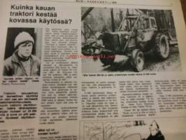 Koneviesti 1979 /22.sis,mm.Traktorien ohjaamomelu 85 db:ksi tammikuussa.Kyntöaurat ja polttoaineen kulutus,kokeilussa.Valmetin Hi-Trac ja