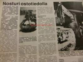 Koneviesti 1979 /22.sis,mm.Traktorien ohjaamomelu 85 db:ksi tammikuussa.Kyntöaurat ja polttoaineen kulutus,kokeilussa.Valmetin Hi-Trac ja