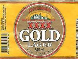 Olutetiketti -  Australia,  XXXX Gold Lager