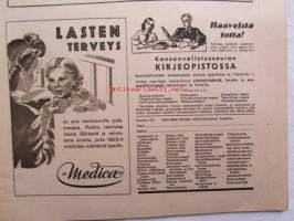 Kotiliesi 1944 nr 19 -mm.lokakuu  Pääjohtaja Arvi P. Poijärvi, &quot;Maakunnan Äiti&quot; Impi Sirkka 60-vuotias, Johtaja Alma Koskinen, Puolukat juurikkaiden seuraan,